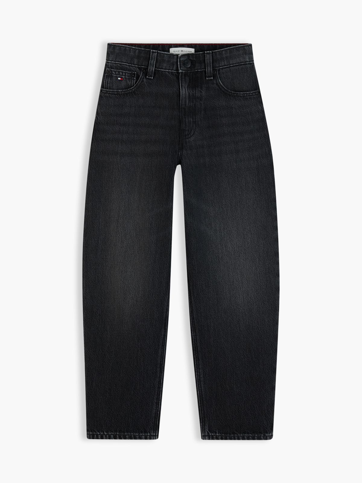 Relaxed Faded Barrel Black Jeans — Denim