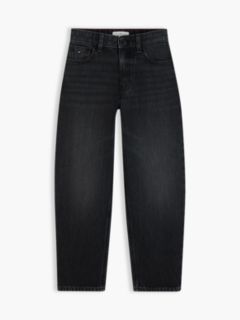 Relaxed Faded Barrel Black Jeans — Denim 5
