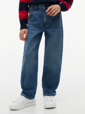 denim relaxed jeans mit vintage-wash für jungen - tommy hilfiger