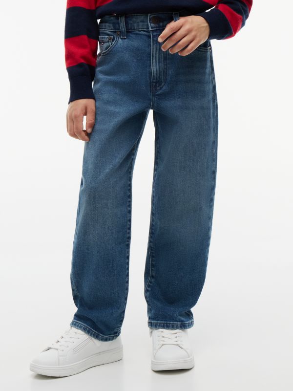 Vintage Wash Relaxed Jeans — Denim