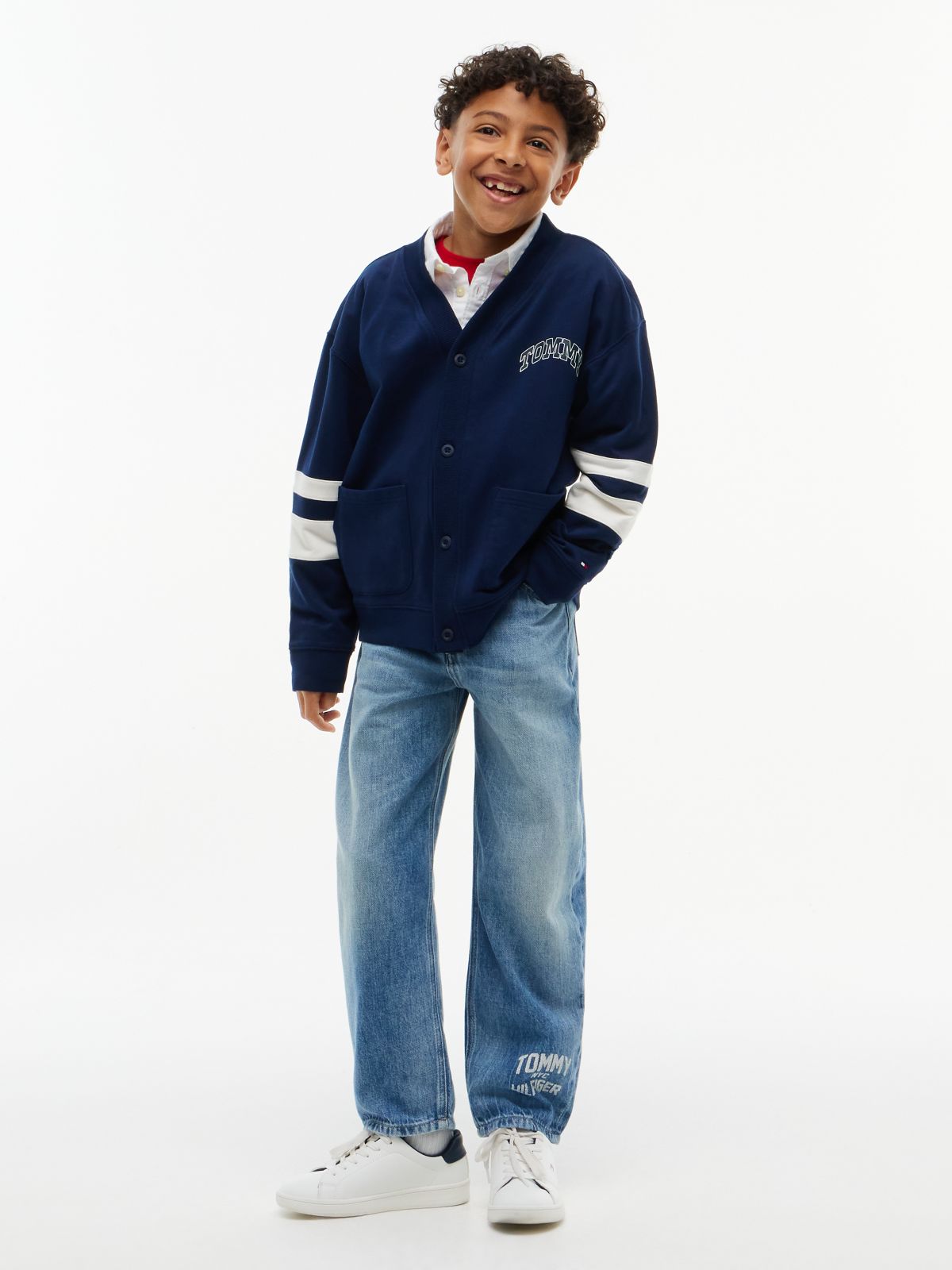 Logo Faded Regular Barrel Jeans — Denim