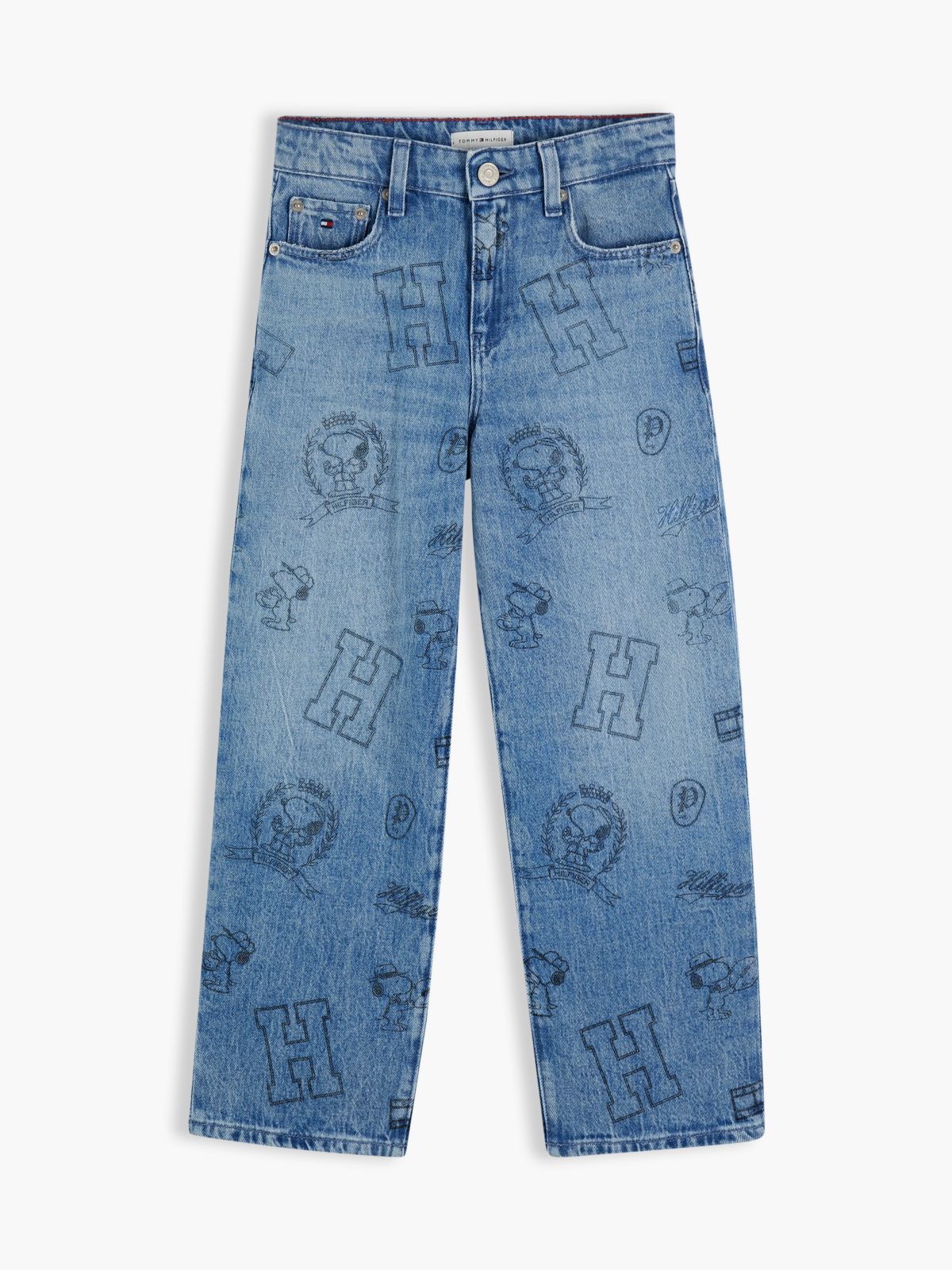 Peanuts® Graphic Faded Loose Jeans — Denim