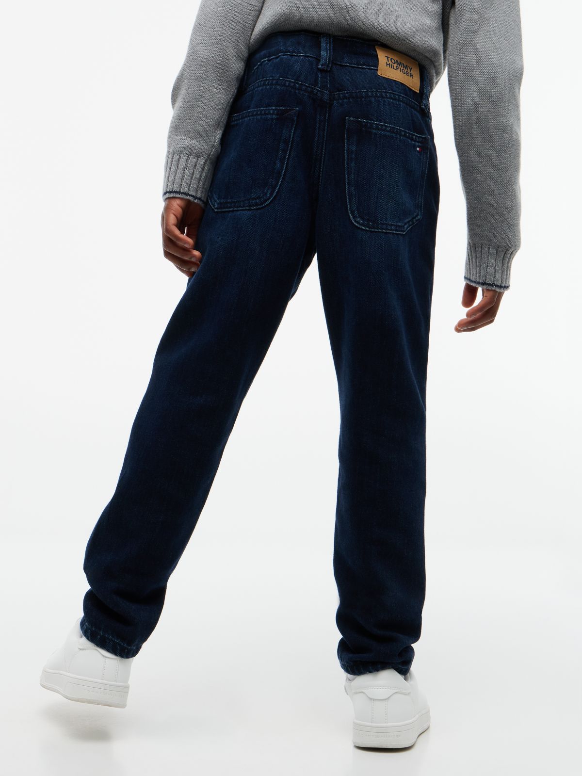 Flag Embroidery Straight Jeans — Denim