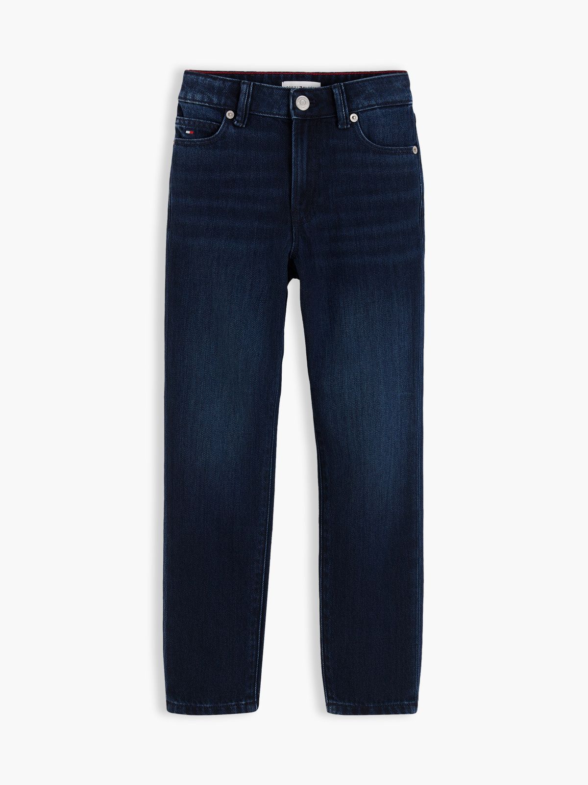 Flag Embroidery Straight Jeans — Denim