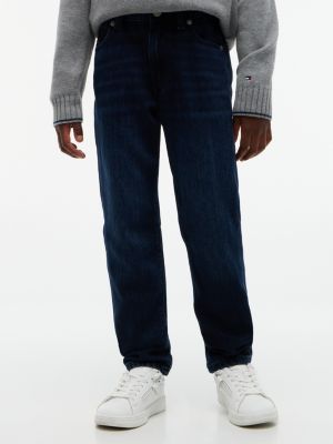 denim flag embroidery straight jeans for boys tommy hilfiger