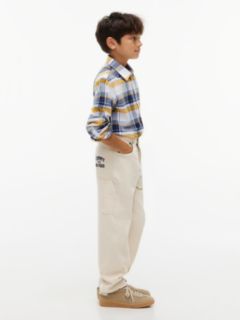 Back Logo Relaxed White Carpenter Jeans — Denim 3