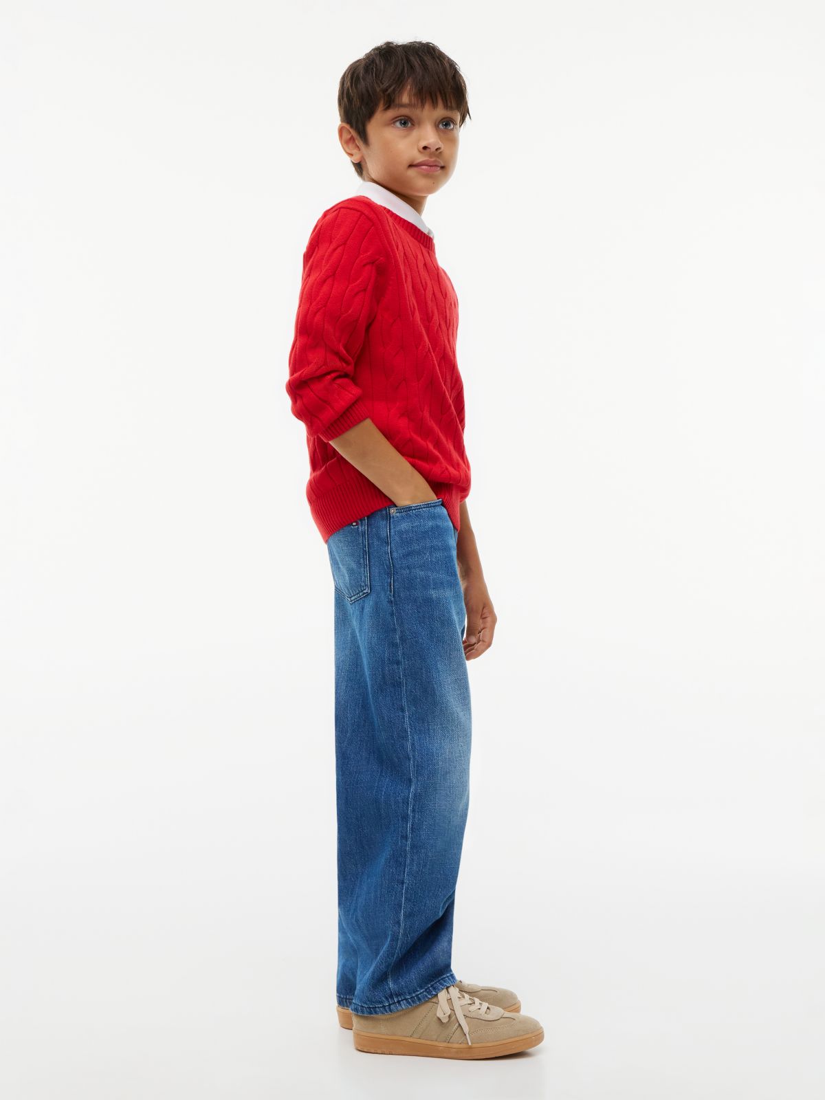 Logo Loose Jeans — Denim