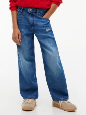 jean loose à logo denim pour garçons tommy hilfiger