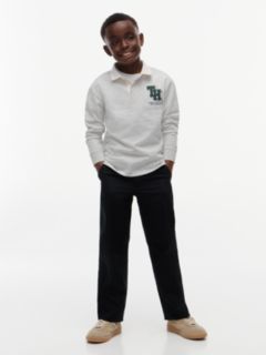 Varsity Embroidery Relaxed Jersey Rugby Shirt — Grey 2