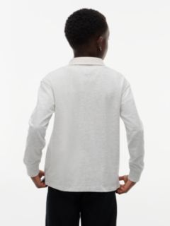 Varsity Embroidery Relaxed Jersey Rugby Shirt — Grey 4