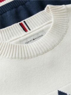 Varsity Logo Relaxed Fair Isle Jumper — Yellow 6