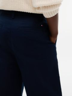 Herringbone Relaxed Twill Trousers — Blue 3