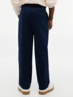 Herringbone Relaxed Twill Trousers — Blue 4