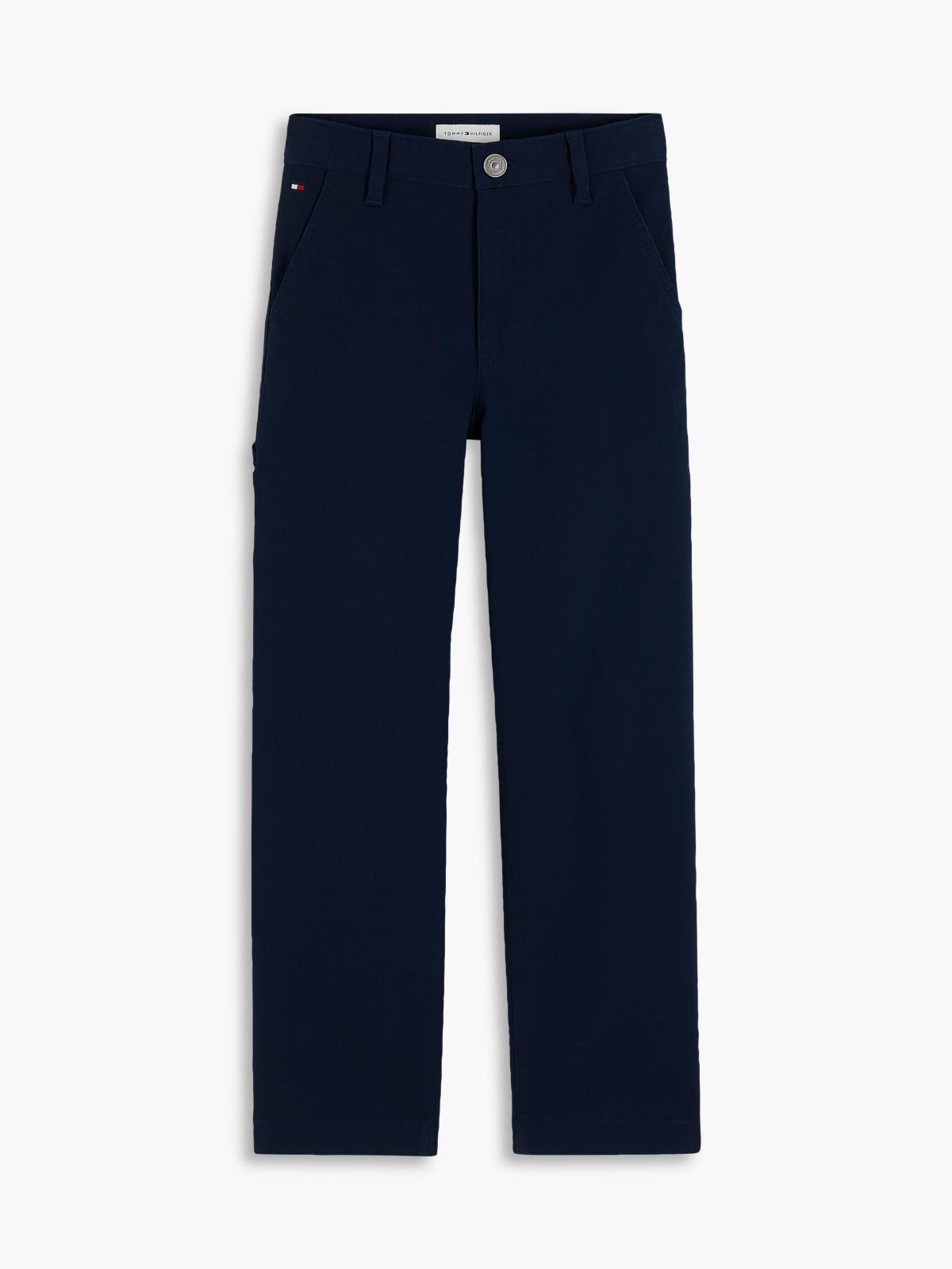 Herringbone Relaxed Twill Trousers — Blue