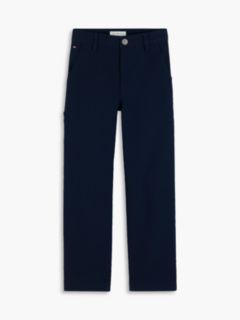 Herringbone Relaxed Twill Trousers — Blue 5