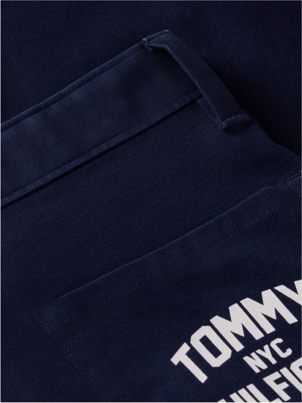 Herringbone Relaxed Twill Trousers — Blue