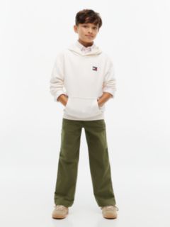 Herringbone Relaxed Twill Trousers — Green 2