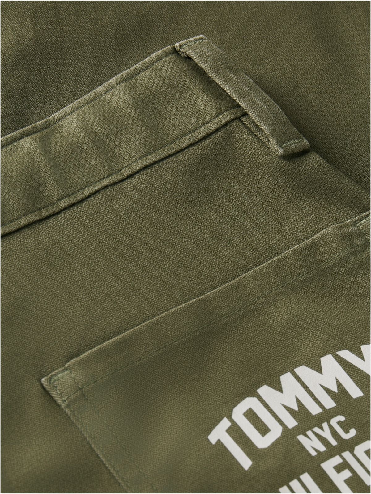 Herringbone Relaxed Twill Trousers — Green