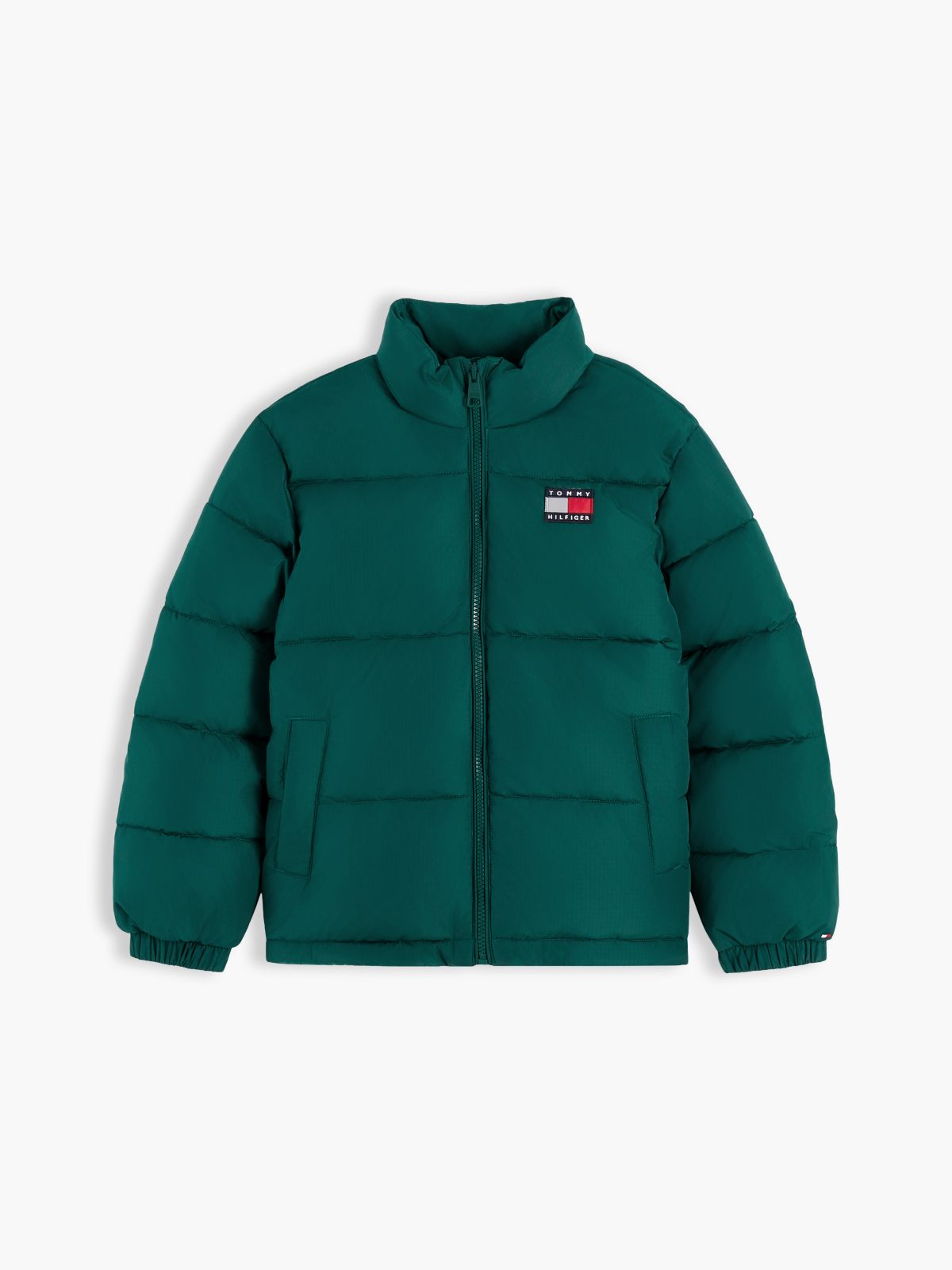 Essential Ripstop Relaxed Puffer Jacket — Green