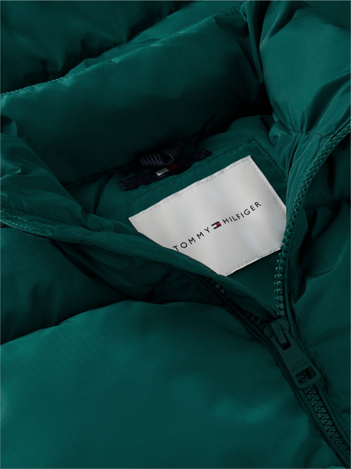 Essential Ripstop Relaxed Puffer Jacket — Green