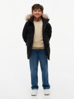 Faux Fur Hood Padded Parka — Black 2