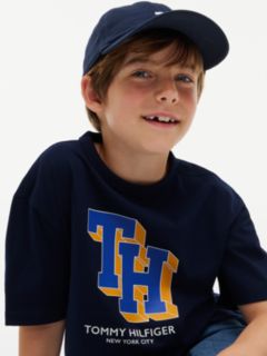 Varsity Logo Relaxed Jersey T-Shirt — Blue 3