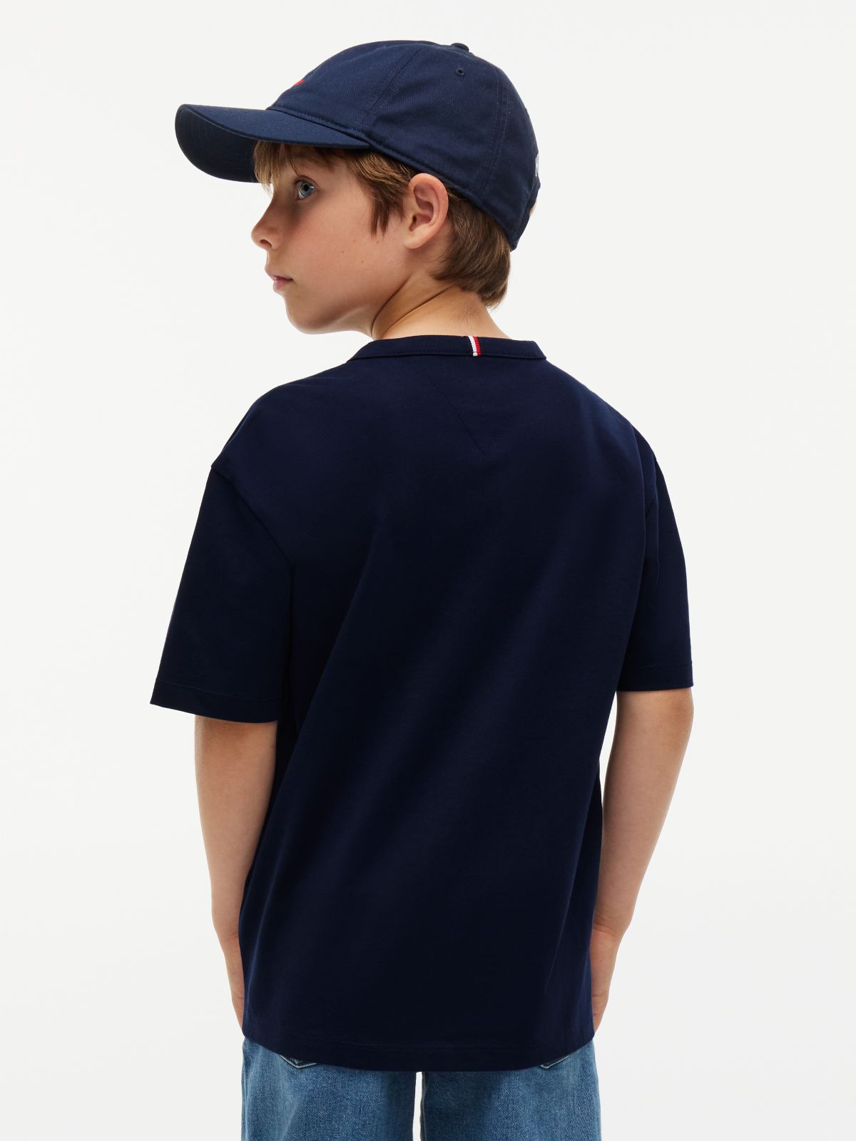 Varsity Logo Relaxed Jersey T-Shirt — Blue