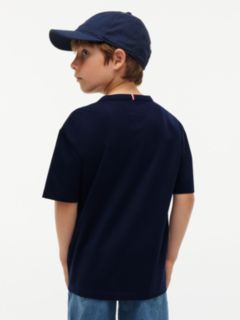 Varsity Logo Relaxed Jersey T-Shirt — Blue 4