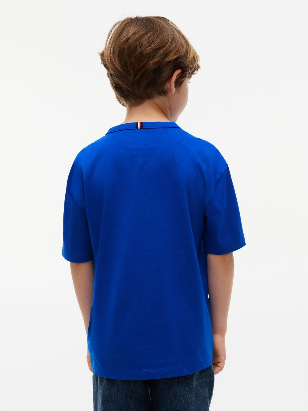 Varsity Logo Relaxed Jersey T-Shirt — Blue