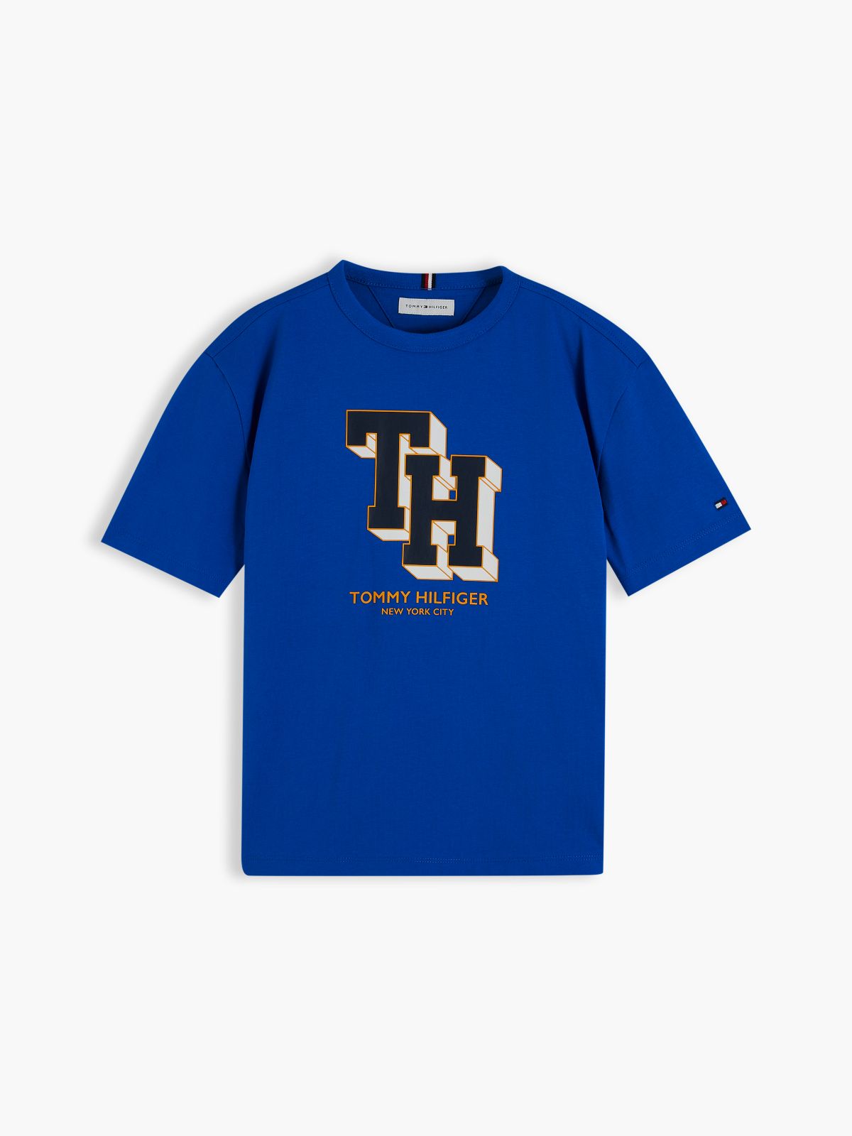 Varsity Logo Relaxed Jersey T-Shirt — Blue