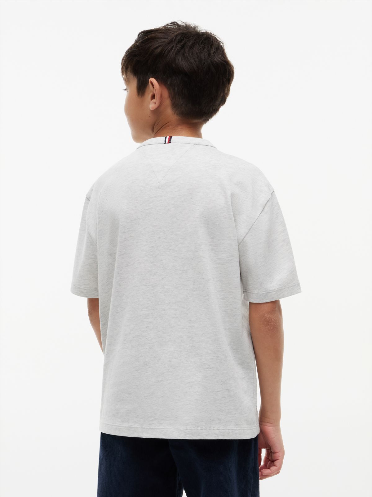 Varsity Logo Relaxed Jersey T-Shirt — Grey