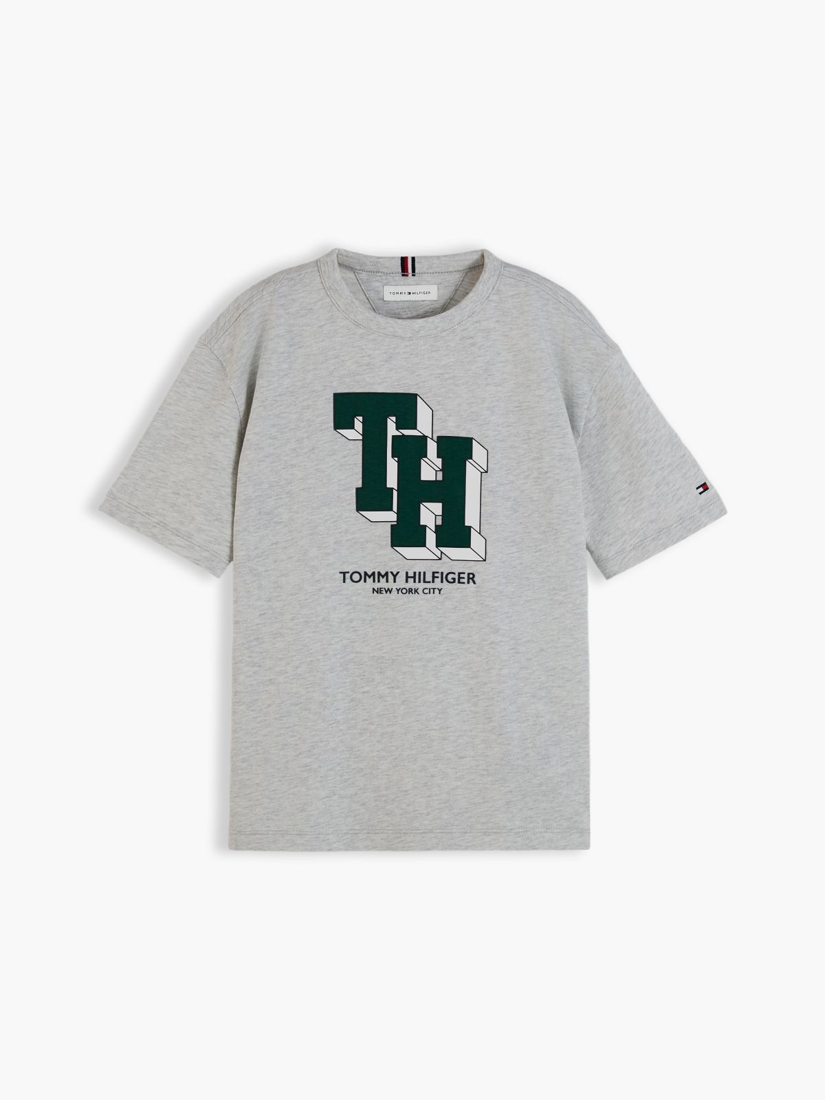 Varsity Logo Relaxed Jersey T-Shirt — Grey