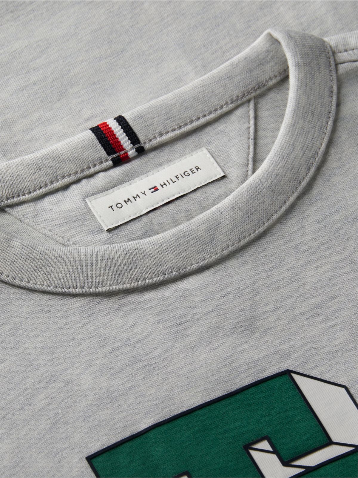 Varsity Logo Relaxed Jersey T-Shirt — Grey