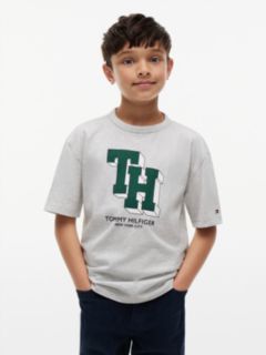 Varsity Logo Relaxed Jersey T-Shirt — Grey 1
