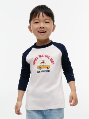 blue grafisches langarmshirt für jungen - tommy hilfiger