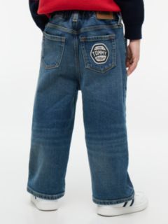 Graphic Elasticated Waist Wide Leg Jeans — Denim 4