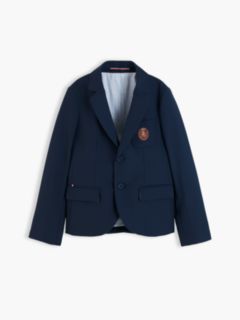 Festive Regular Fit Crest Twill Blazer — Blue 6