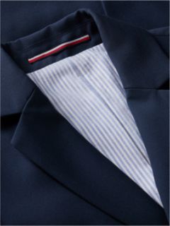 Festive Regular Fit Crest Twill Blazer — Blue 7