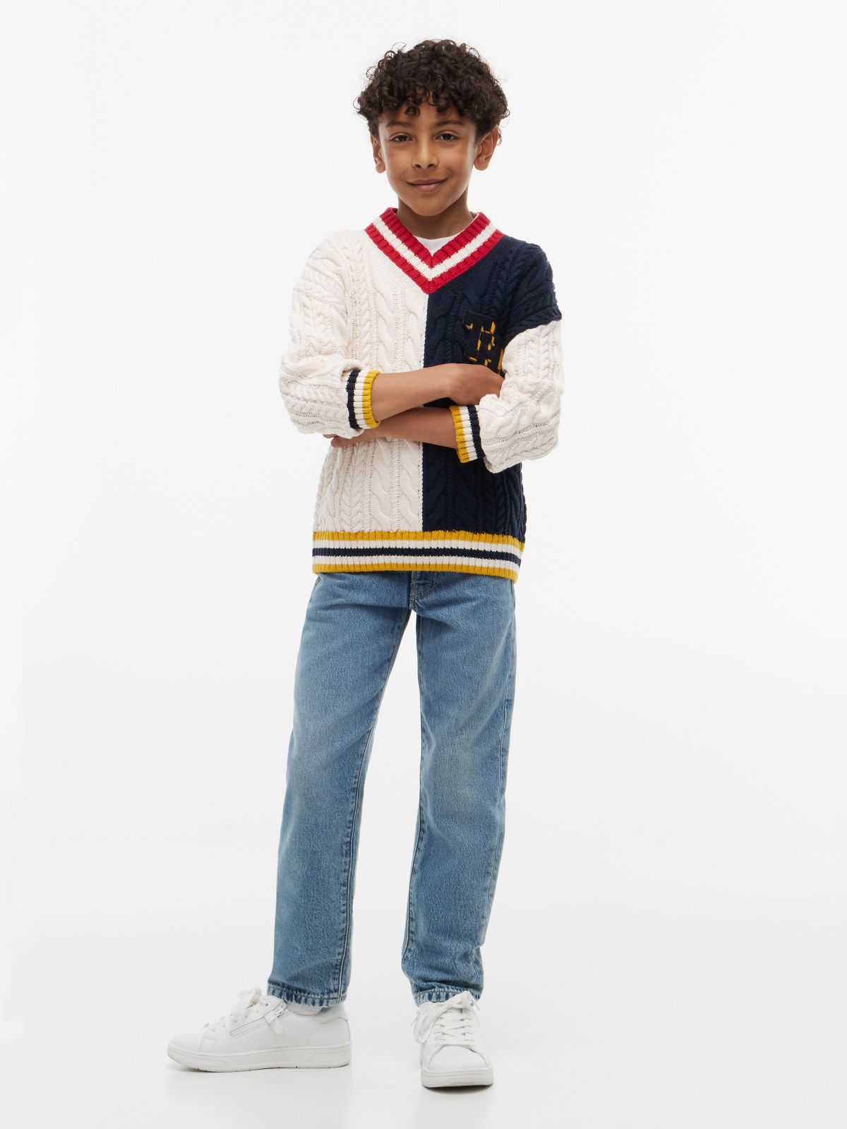 Faded Straight Jeans — Denim