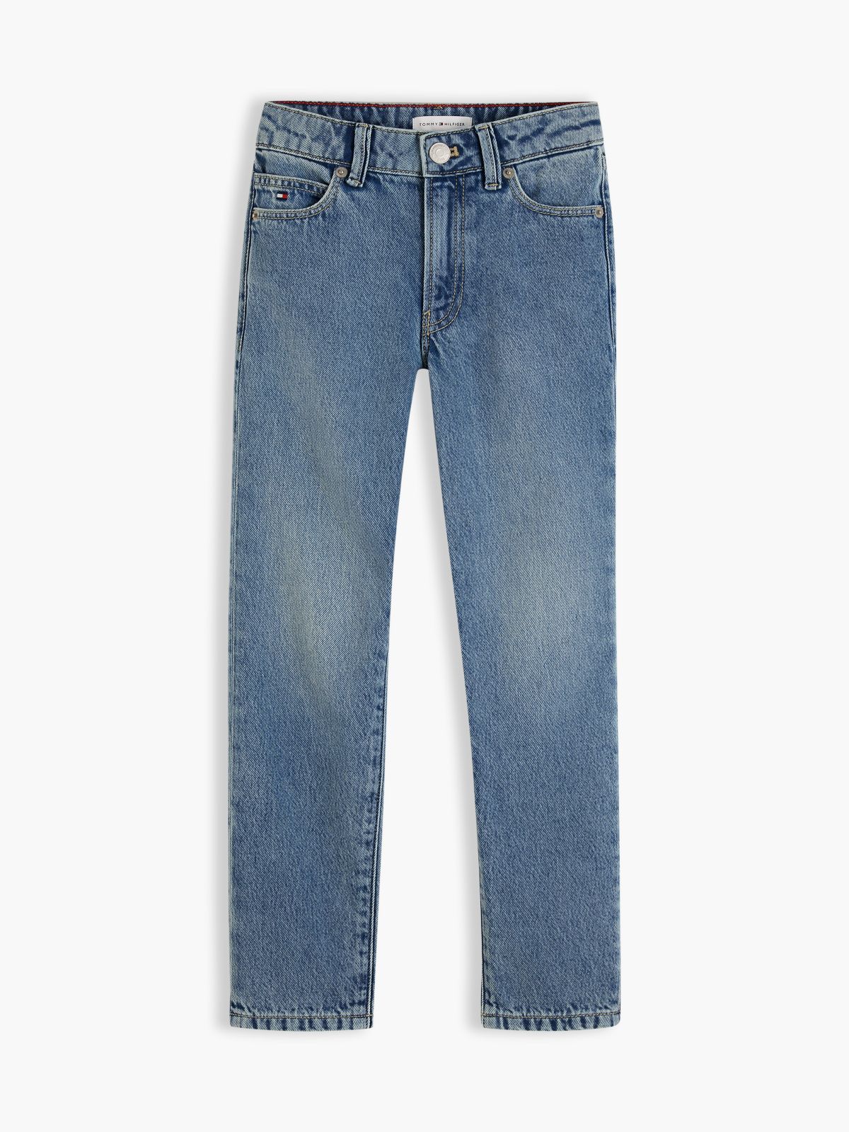 Faded Straight Jeans — Denim