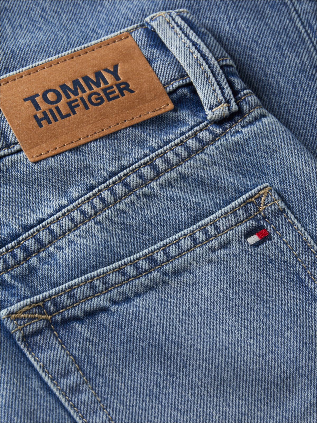 Faded Straight Jeans — Denim