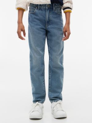 denim faded straight jeans for boys tommy hilfiger