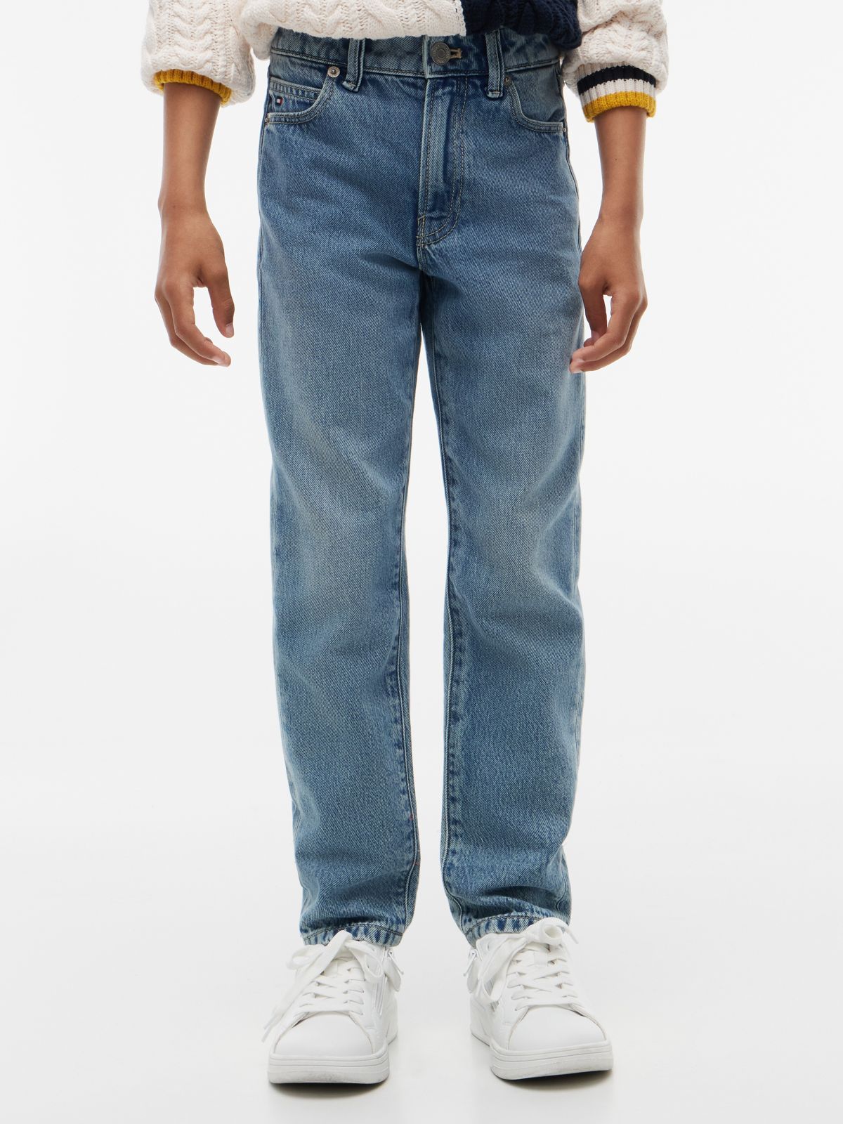 Faded Straight Jeans — Denim