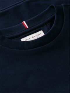 Logo Flag Embroidery Crew Neck Jumper — Blue 6
