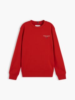 Logo Flag Embroidery Crew Neck Jumper — Red 5