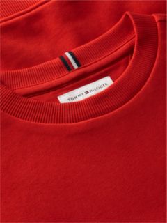 Logo Flag Embroidery Crew Neck Jumper — Red 6