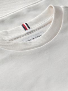 Logo Flag Embroidery Crew Neck Jumper — White 6