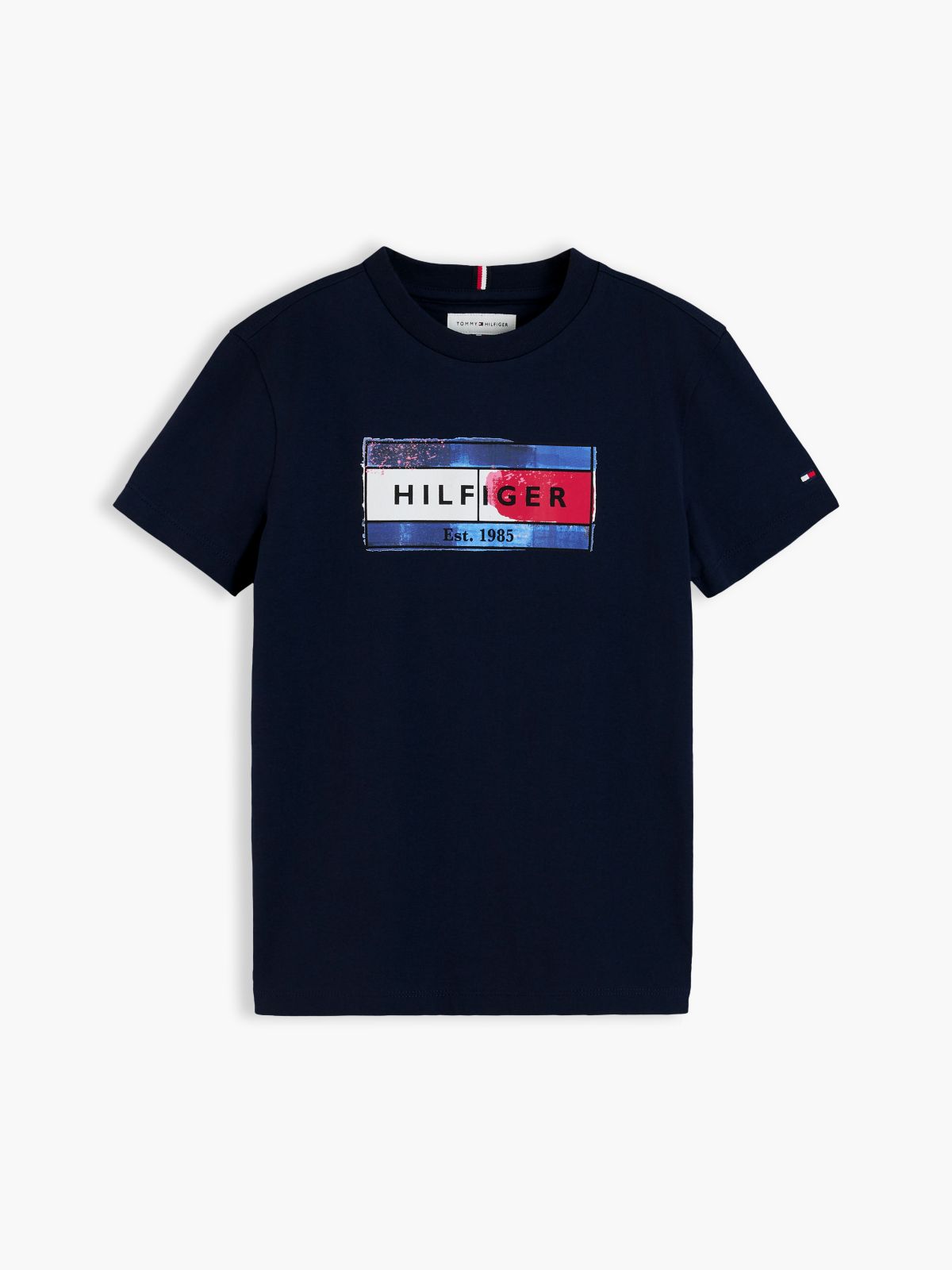 Flag Graphic Jersey T-Shirt — Blue