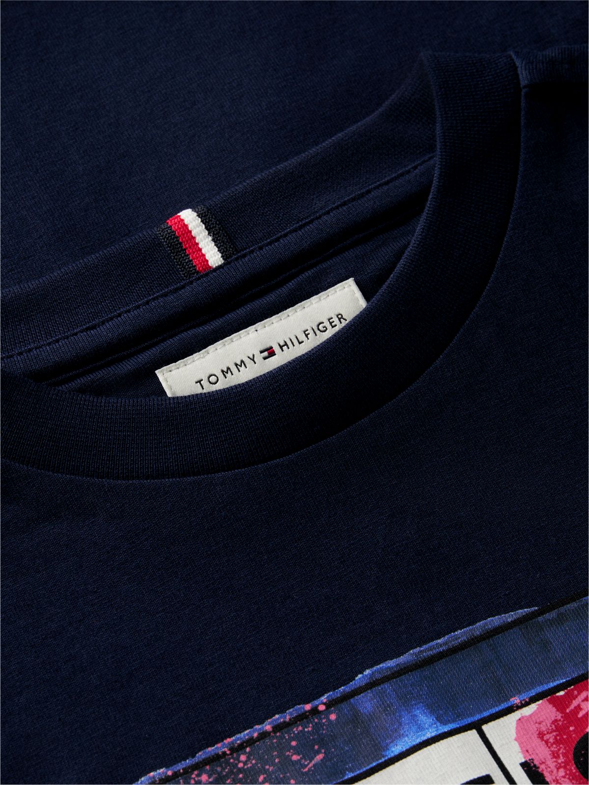 Flag Graphic Jersey T-Shirt — Blue