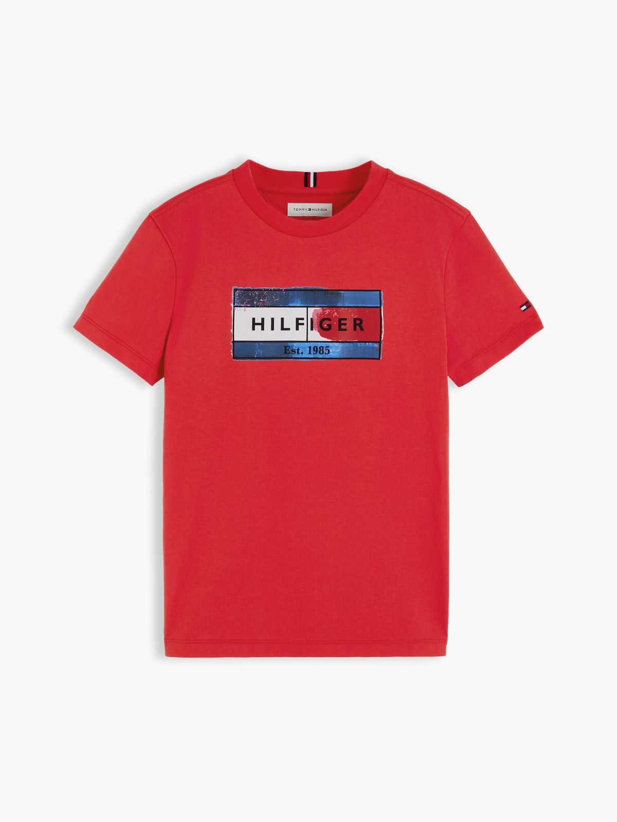 Flag Graphic Jersey T-Shirt — Red